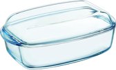 Pyrex - Essentials Schaal Rechthoek met Deksel 6,5 liter - Transparant