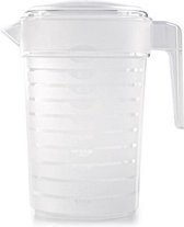 Forte Plastics - Schenkkan met Deksel - Kunststof - Wit - 1 Liter