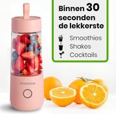 Draagbare Mini Blender - Blender To Go - Blender Smoothie - USB Oplaadbaar - Draadloos - Compact - Mini smoothie maker - Oplaadbare blender - Smoothies - Fruit - Mixer - Blender - Roze - 350ml