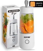 JUICER™ Original Smoothie maker / compact Blender - Draagbare Blender op batterij / accu – USB Oplaadbare draagbare mini blender to go – 350ml - wit