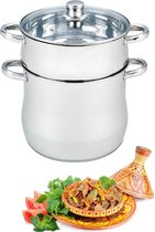 Royal Swiss - Couscous Pan -  Couscous Maker - Stoompan RVS - 8 Liter