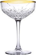 Pasabahce Champagnecoupe Timeless 27 cl - Transparant Goud 4 stuk(s)