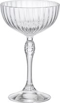 Bormioli Rocco America's Cocktail Martini glazen - 22 cl - 6 stuks - Champagneglazen - Coupe - Kristalglas - Vaatwasserbestendig