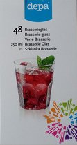 Brasserie Glas - depa plastic - 250 ml, 48 stuks