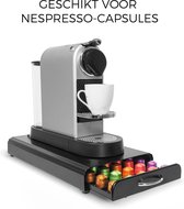 Gadgy Capsulehouder met Lade - Koffiecups Houder - Capsulehouder Nespresso - 50 Capsules - RVS - Zwart