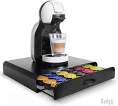 Gadgy Capsule Houder met Lade - Koffiecups Houder - Voor Dolce Gusto - 36 Capsules - RVS - Zwart