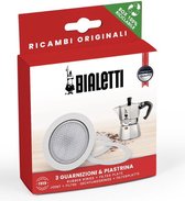 Bialetti Moka filterplaatje + rubber ringen - 6 kops