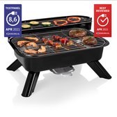 Princess 112252 - Hybride Elektrische Barbecue - Zwart - Grilloppervlak (LxB) 44 x 28 cm - 2000 Watt