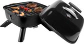 Princess 112256 - Portable Hybride Elektrische Barbecue - Zwart - Grilloppervlak (LxB) 37 x 37 cm - 2000 Watt