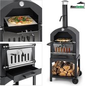 MaxxGarden Pizza oven - Smoker barbecue op hout, houtskool of pellets - 45 x 65 x 158cm