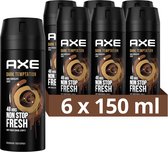 Axe Dark Temptation Bodyspray Deodorant - 6 x 150ml - Voordeelverpakking