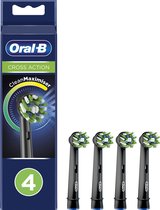 Oral-B CrossAction - Met CleanMaximiser-technologie - Opzetborstels - Zwart - 4stuks