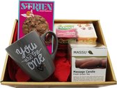 Verwenpakket – Massage Kaars GREEN TEA 200ml MASSU – MOK - PickWick Tea – Van Strien Banketbakkers - VALENTIJN