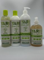 Yari Green Curls. Shampoo, conditioner, ultra leave in, curlmaker, cg methode