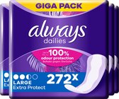 Always Dailies Large Extra Protect Inlegkruisjes - Voordeelverpakking 4 x 68 stuks