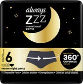 Always Zzz Wegwerp - Menstruatiebroekjes Voor ‘s Nachts - One Size - 12 stuks