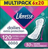 Libresse Extra Protection Extra Long inlegkruisjes 6 x 20 stuks