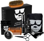 BAØRD Ultieme Baardverzorging Set Inclusief Baardolie – Baardkam - Baardborstel – Baardbalsem – Baardshampoo – Baard Schort – Styler – Schaar - Baardset – Baardgroei - Cadeau Voor Man – Beard Olie - Barber Kit – Geschenk Mannen - Giftset - 11 Delig