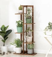 Colony Group - Houten Plantenstandaard Hoek – Plantenrek – Plantentafel – Plantenstandaard Binnen – Plantenrek binnen – Plantenrek Buiten - 45x22x103cm - Hout