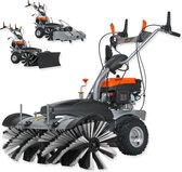 FUXTEC Veegmachine benzine - incl. bezem, veegsel container en sneeuwschuiver aanbouwdeel -  FX-KM1196