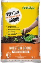 ECOstyle Moestuin Grond  Groente Fruit & kruiden Turfvrije Potgrond - Organische voeding voor 3 Maanden - Kokosvezel - 30 L