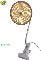 Ortho® - WW 290 LED Warm Wit Groeilamp - Bloeilamp - Kweeklamp - Grow light - Groei lamp (met 1 upgraded 290 LED Warm Wit lamp) - 1 Flexibele lamphouder - Spotje met 1Klem