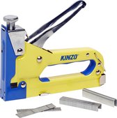 Kinzo Tacker Nietmachine - incl. 1500 Spijkers en Nieten - voor Vloerbedekking en Hout - Traploos Instelbaar