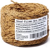 Humusziegel Jute Rope Roll - Coconut Fibre Natural Jute Twine String - Strong Brown String for Crafts, Garden 3.5mm - 50m 3.5 mm / 50 m Roll
