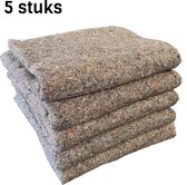 Verhuisdeken - Opslagdeken - 5 Stuks - 150 x 200 cm - Grijs - Handig voor Verhuizen/Opslag/Afdekken - 5 stuks