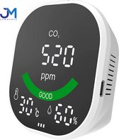 3 in 1 Co2 Meter - Hygrometer - Luchtkwaliteitsmeter - Luchtvochtigheid - Co2 meter binnen - Oplaadbaar & Draagbaar - NDIR sensor