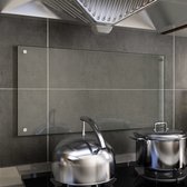 vidaXL Spatscherm keuken 80x40 cm gehard glas transparant