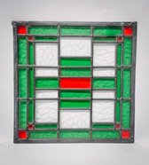 Glas in lood - 30x30 - voorzet raam - decoratie - groen