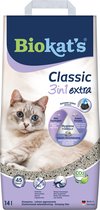 Biokat's Classic 3in1 extra - 14 L - Kattenbakvulling - Klontvormend - Parfumvrij - Actieve kool