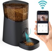 PetHero 3 Voerautomaat Zwart -  Verstelbare camera - smartphone besturing - automatische voerbak voor kat of hond - 6.0 L