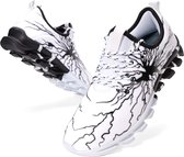 Geweo Sportschoenen Heren - Fitnessschoenen - Atletiek Gym Joggingsneakers - Halloween - Halloween Cadeau  - Wit - Maat 44