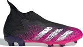 adidas Predator Freak .3 Laceless Junior Sportschoenen - Maat 29 - Unisex - Zwart/Roze/Wit/Paars