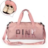 Pink Duffel Bag Medium Dames Sporttas - 25 Liter - Roze - M