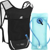 Drinkrugzak Malatec zwart - Inclusief drinksysteem met 2L waterzak - Wandelen - Hardlopen - Hiken - Wielrennen - Waterzak sporttas - Rugzak drinkfles - Backpack - Motor drinkrugzak