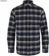 Fjallraven Ovik Heavy Flannel Shirt - Outdoor Blouse - Heren - Dark Navy - Maat L