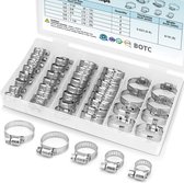 BOTC Slangklemmen Set - RVS slangklem - Ø 8-38mm - 60 Delig