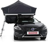 Daktent Fjordsen LIGHT 220. Daktent op personenauto of busje voor 3 of 4 personen. Daktent weegt slechts 60 kg en is 220 bij 220 cm groot.