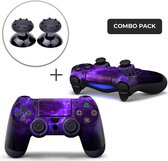 Dark Galaxy Combo Pack - PS4 Controller Skins PlayStation Stickers + Thumb Grips