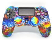 Controller hoesje | Geschikt voor Playstation 4 | Inclusief 2 Thump grips | Art Splash