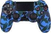 Playstation 4 Controller Silicone Camouflage BeschermHoes Blauw Camo Protective case Blue Ps4