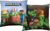 Minecraft Kussen Build- 40 x 40 cm - Polyester