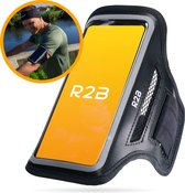 R2B Hardloop telefoonhouder waterdicht t/m 7 inch - Reflecterend - Sportarmband - Sportband - Hardlopen - Hardloop armband telefoon - Model 'Enschede' - Ook geschikt als Kerst / Sinterklaas cadeau voor man en vrouw