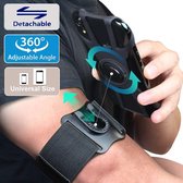 Sport-WILP Hardloop Telefoonhouder - Polsband - Armband - Hardloop Armband Telefoon - 360° draaibaar - Hardlopen - Heel stevig - Hardloopband - Zwart - Elke smartphone - Alle telefoons