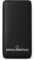 Innova Essentials Powerbank - 20.000 mAh - 20W snellader - USB - USB-C - Micro USB - Quick Charger 20W - Zwart