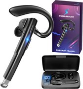 Draadloze Headset – Noise Canceling – Incl Oplaadkoffer - Bluetooth 5.0 – 100 uur - Waterproof - Bluetooth Headset –  Handsfree Bellen Auto Bluetooth  – Werk oordopjes - Oortjes – Oortjes Draadloos – Microfoon – Kantoor oortjes