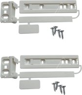 2st Deurgeleider geleider set - sleepgeleider geleider van deur koelkast - alternatief geschikt voor oa Aeg Electrolux Zanussi Ikea Whirlpool - ( met 2x4 schroeven voor bevestiging)
